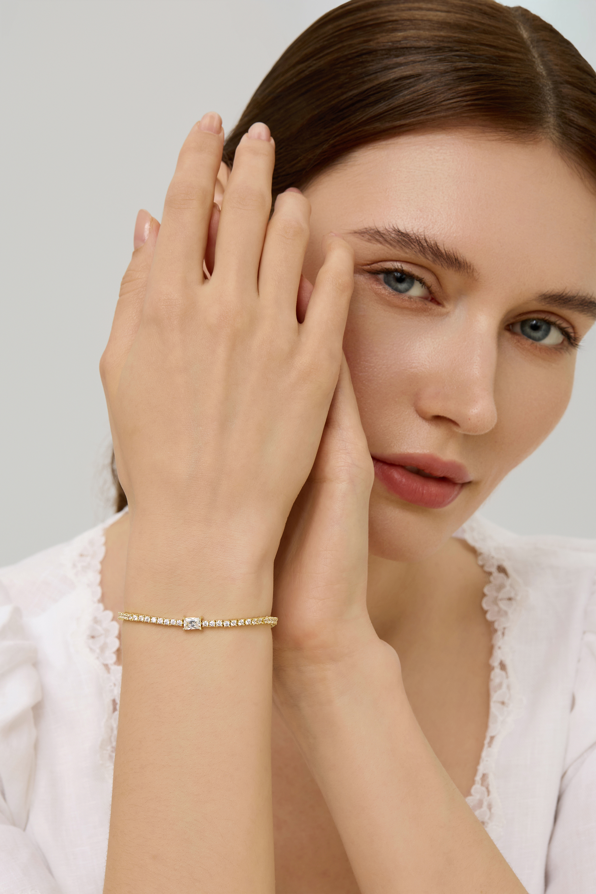 14K Cubic Zirconia Tennis Bracelet