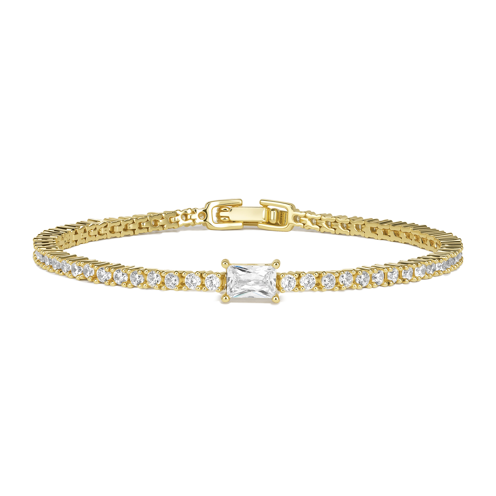 14K Cubic Zirconia Tennis Bracelet