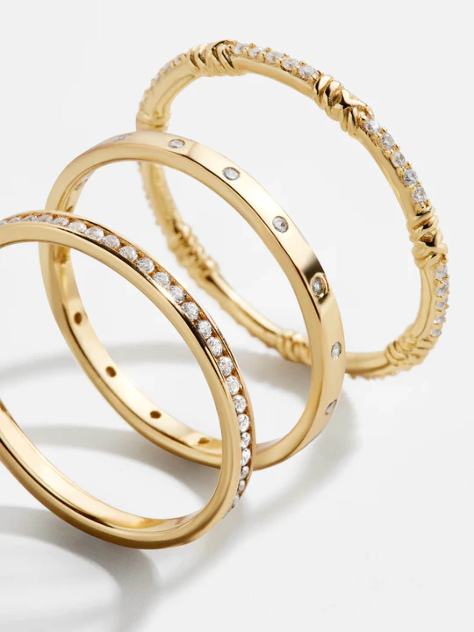 14K Gold Filled Tiny CZ Ring Set