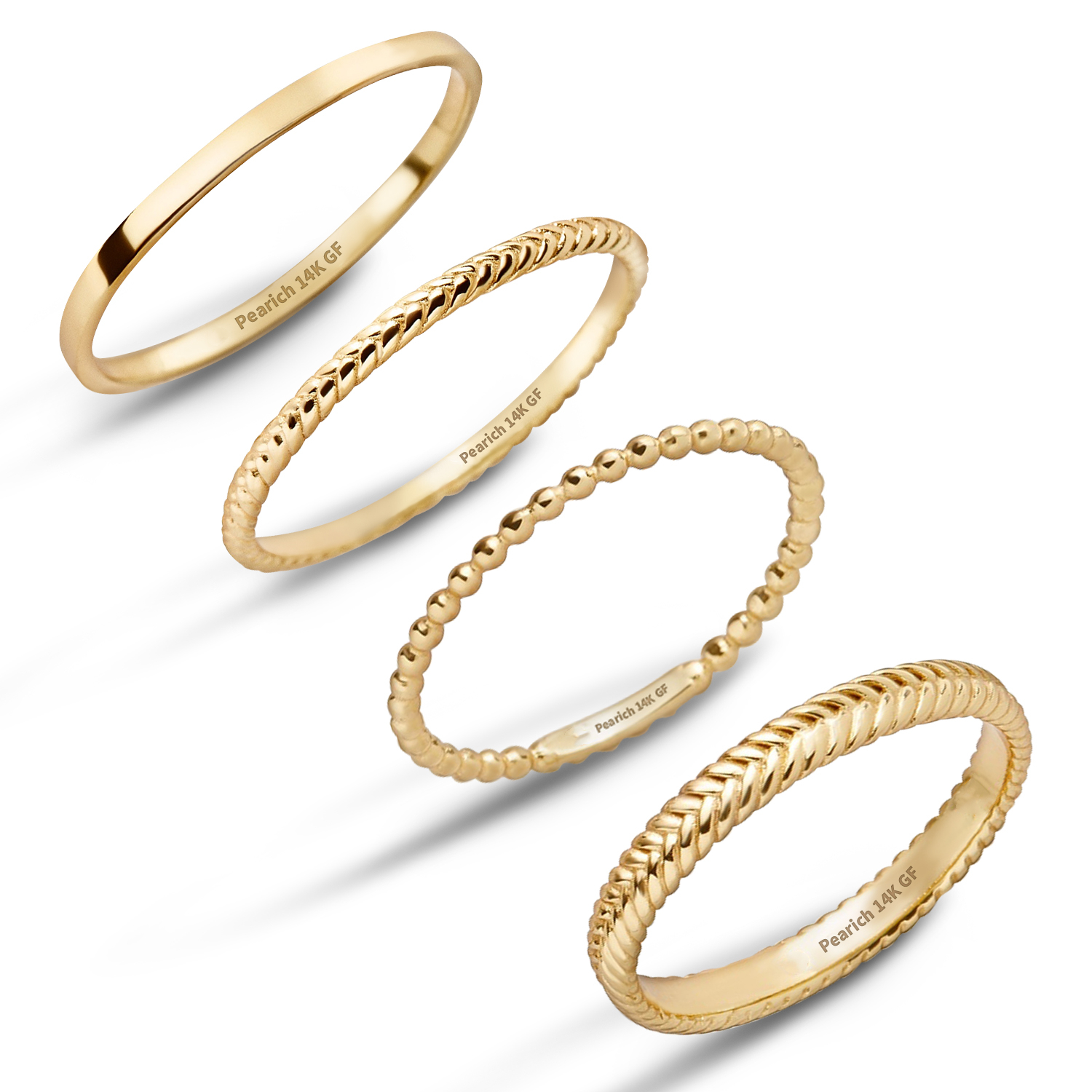 14k Gold Filled Stackable Ring Set