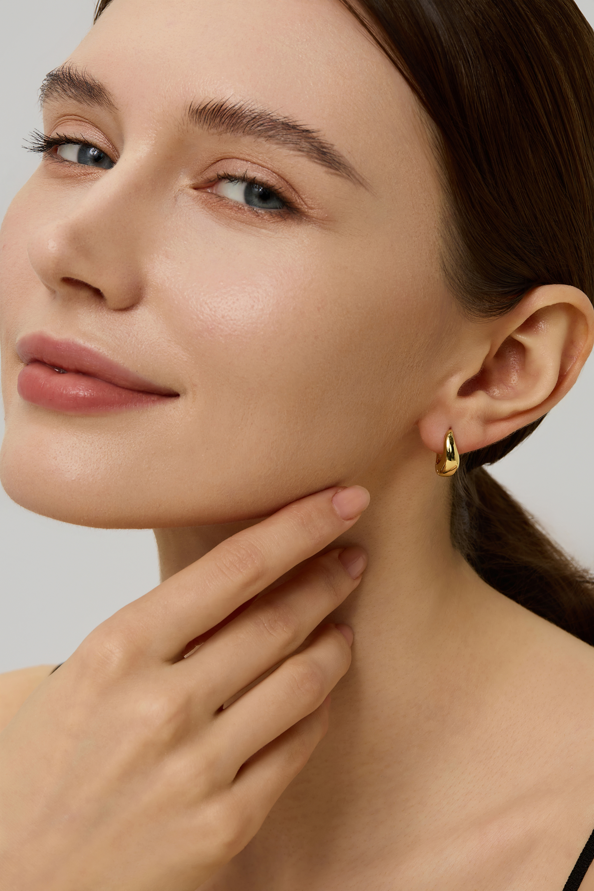 14K Gold Filled Wavy Hoops Earrings