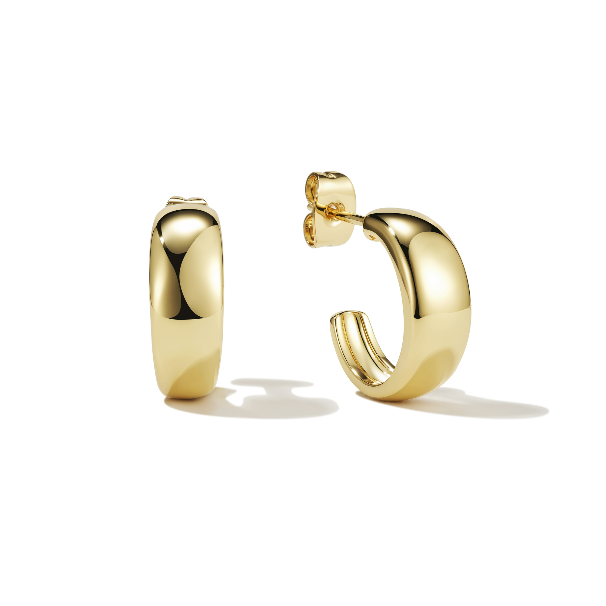 14K Gold Filled Dome Hoops Earrings