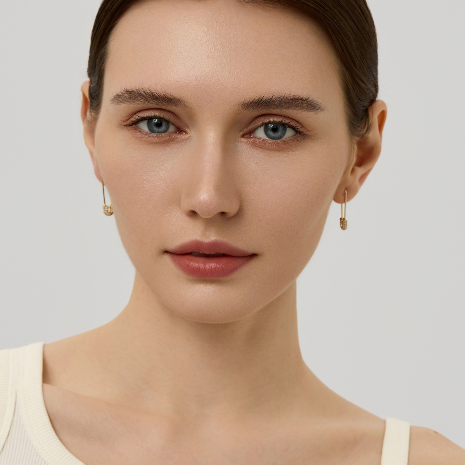 14K Gold Filled Safety Pin Earrings