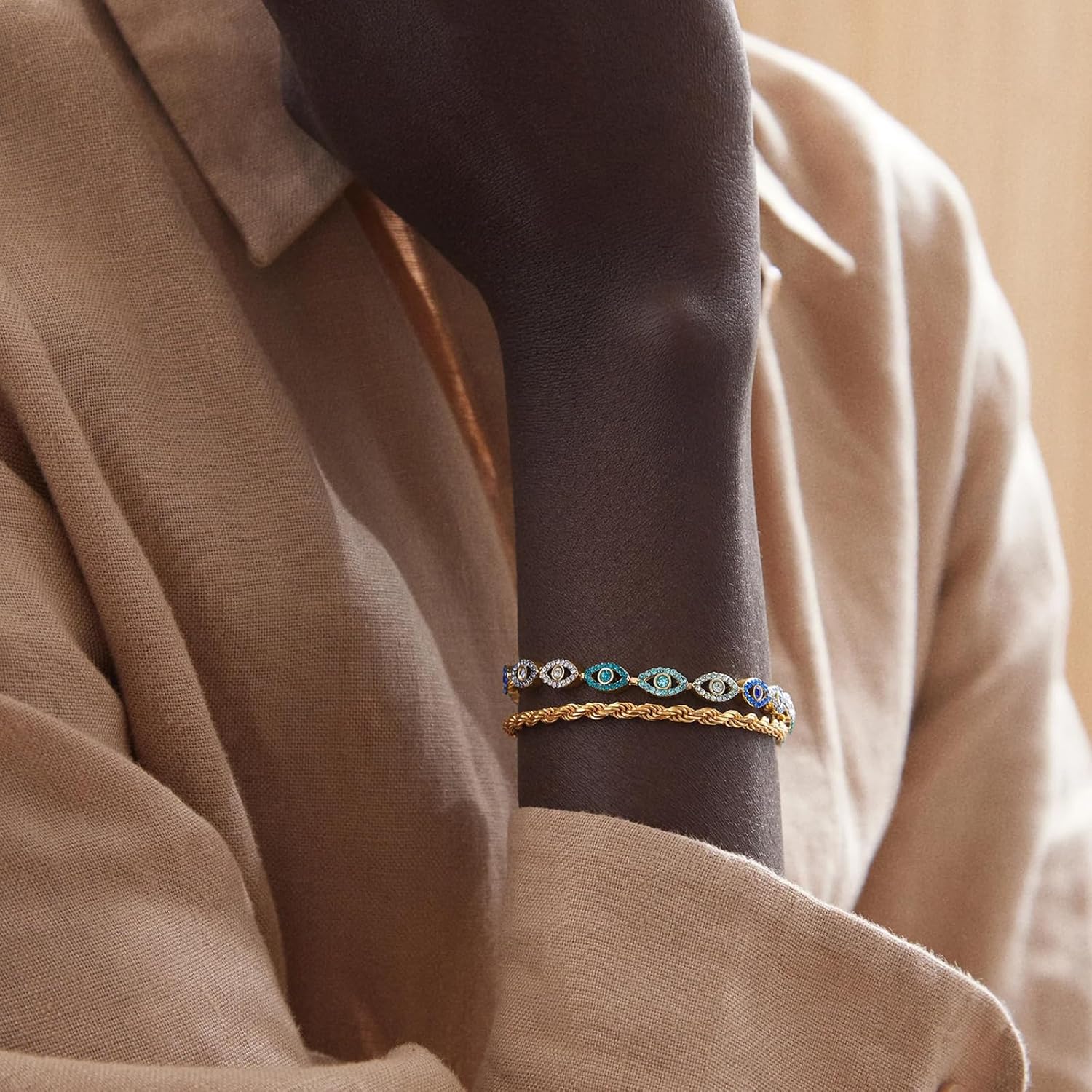 Gold Evil Eye Bracelet