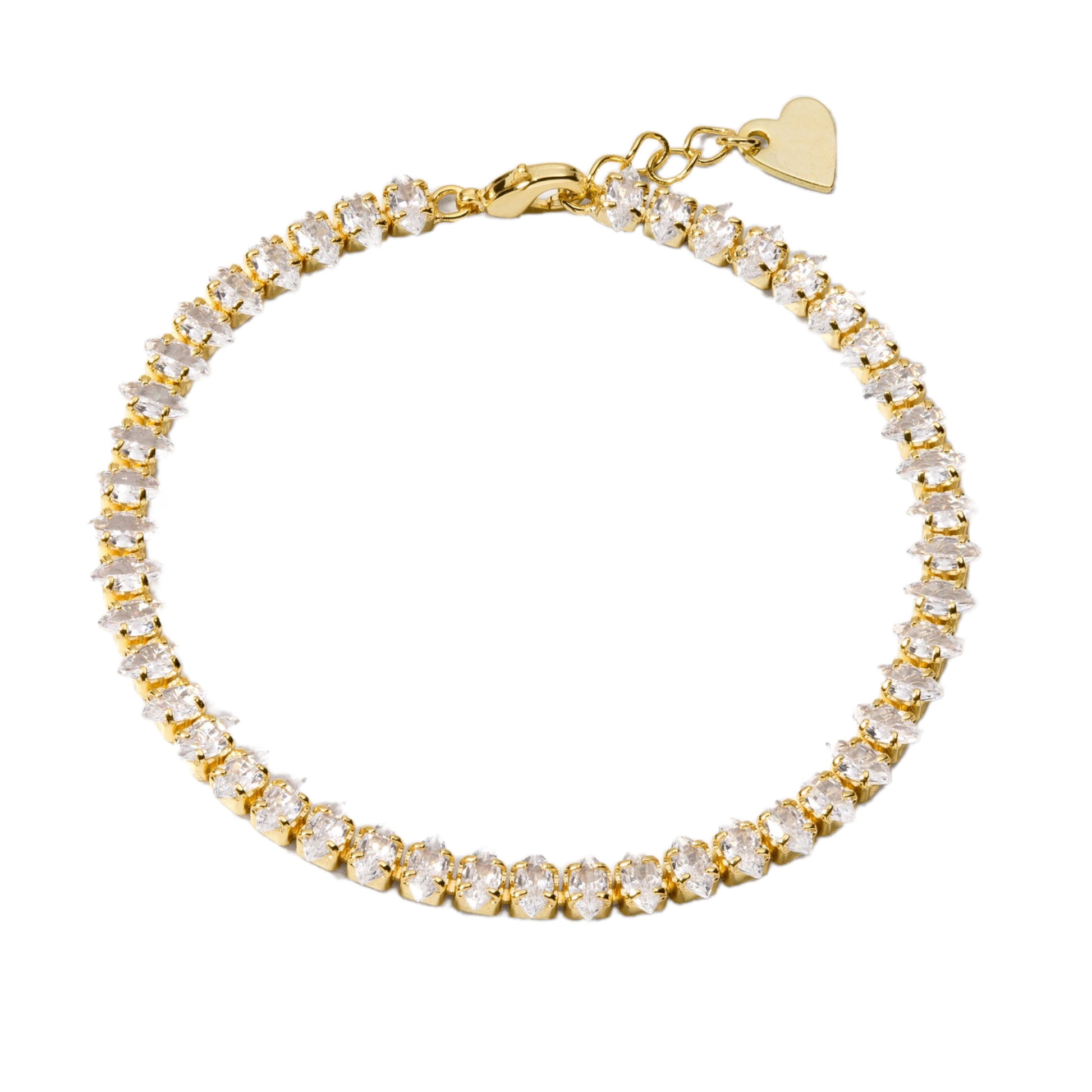 14K Gold Filled Marquise Tennis Bracelet