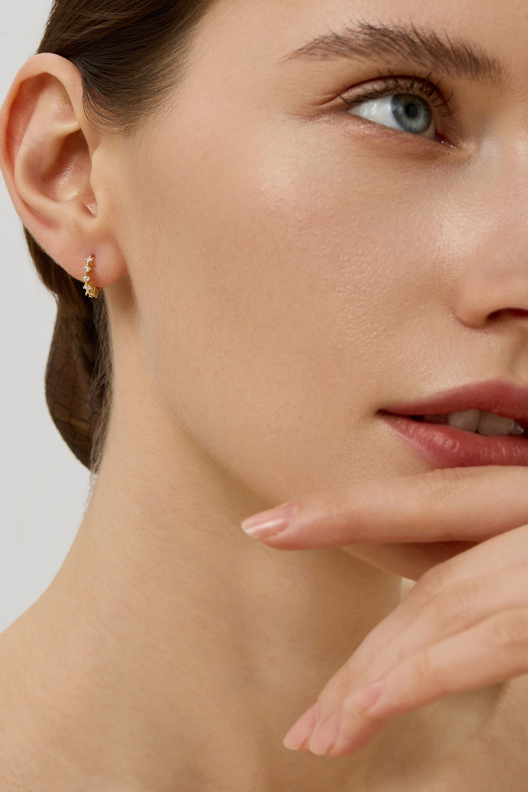 14K Gold Filled Cluster Huggies Earrings