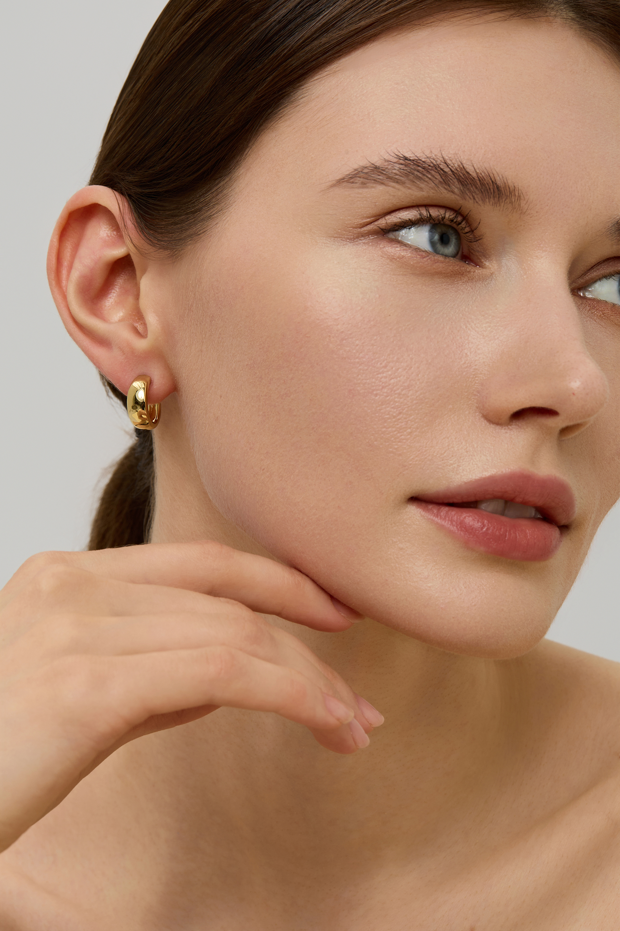 14K Gold Filled Dome Hoops Earrings