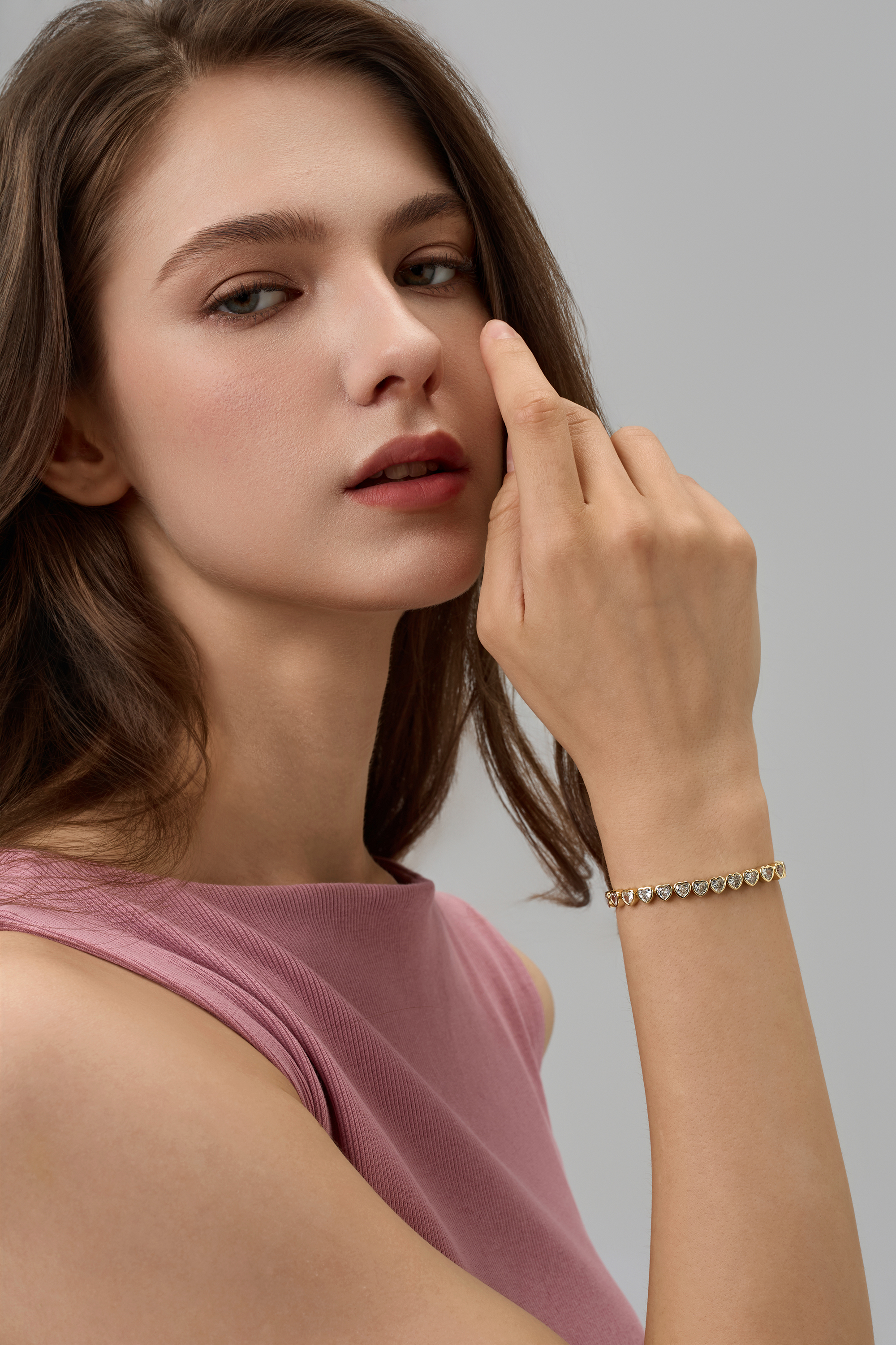 Heart Tennis Bracelet