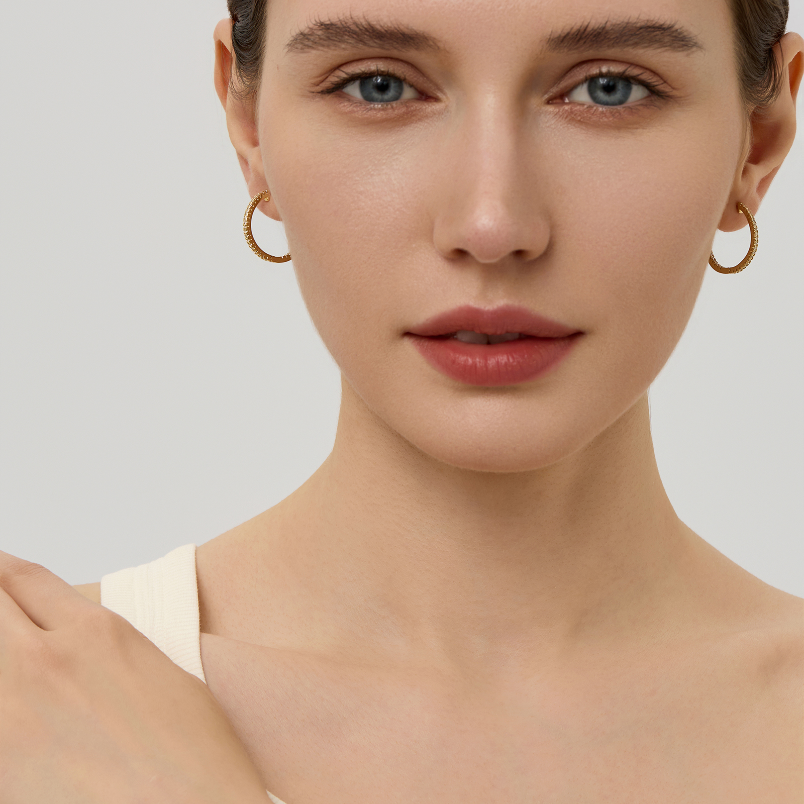 14K Gold Filled Pavé Tube Hoops Earrings