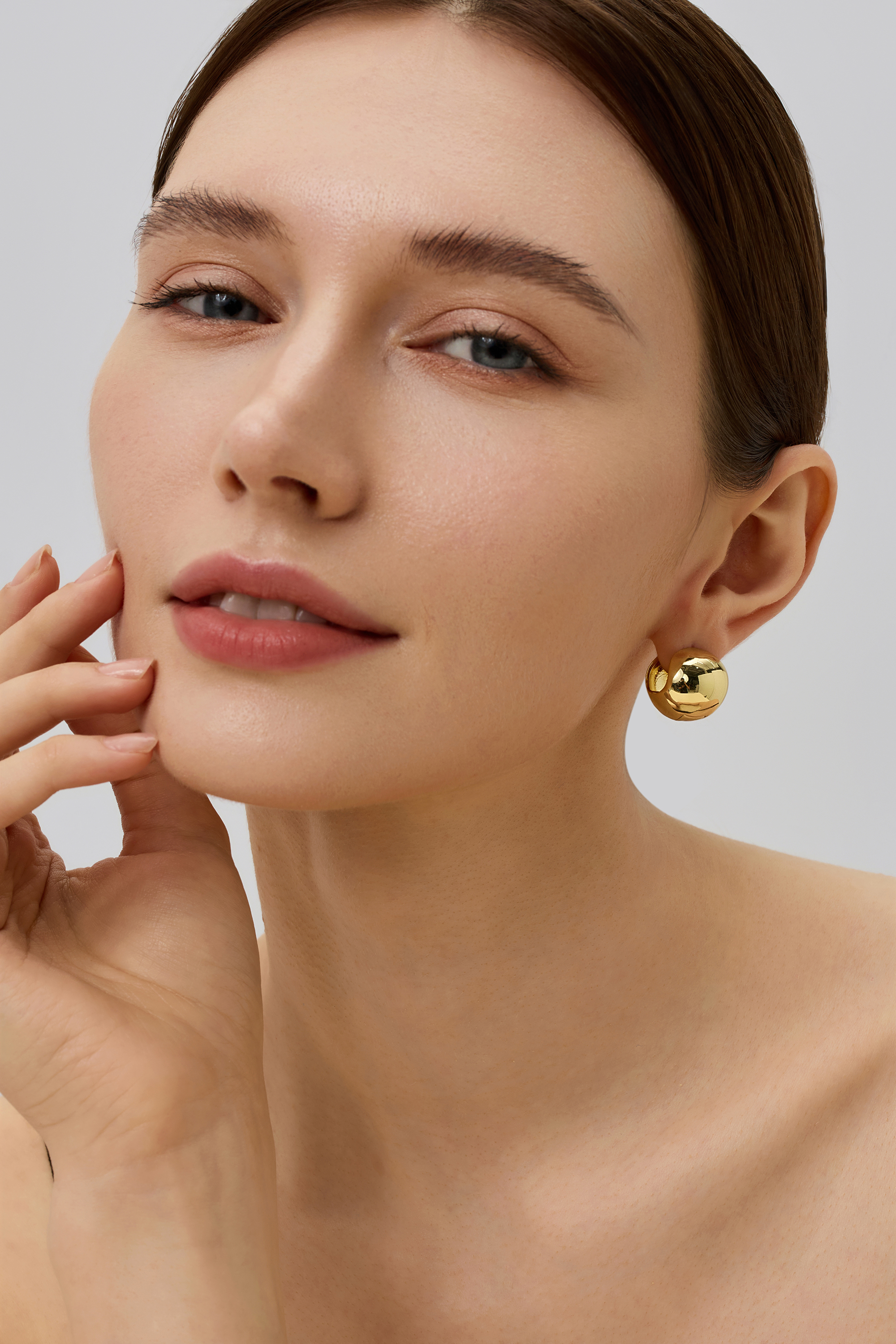 14K Gold Filled Sphere Hoops Earrings