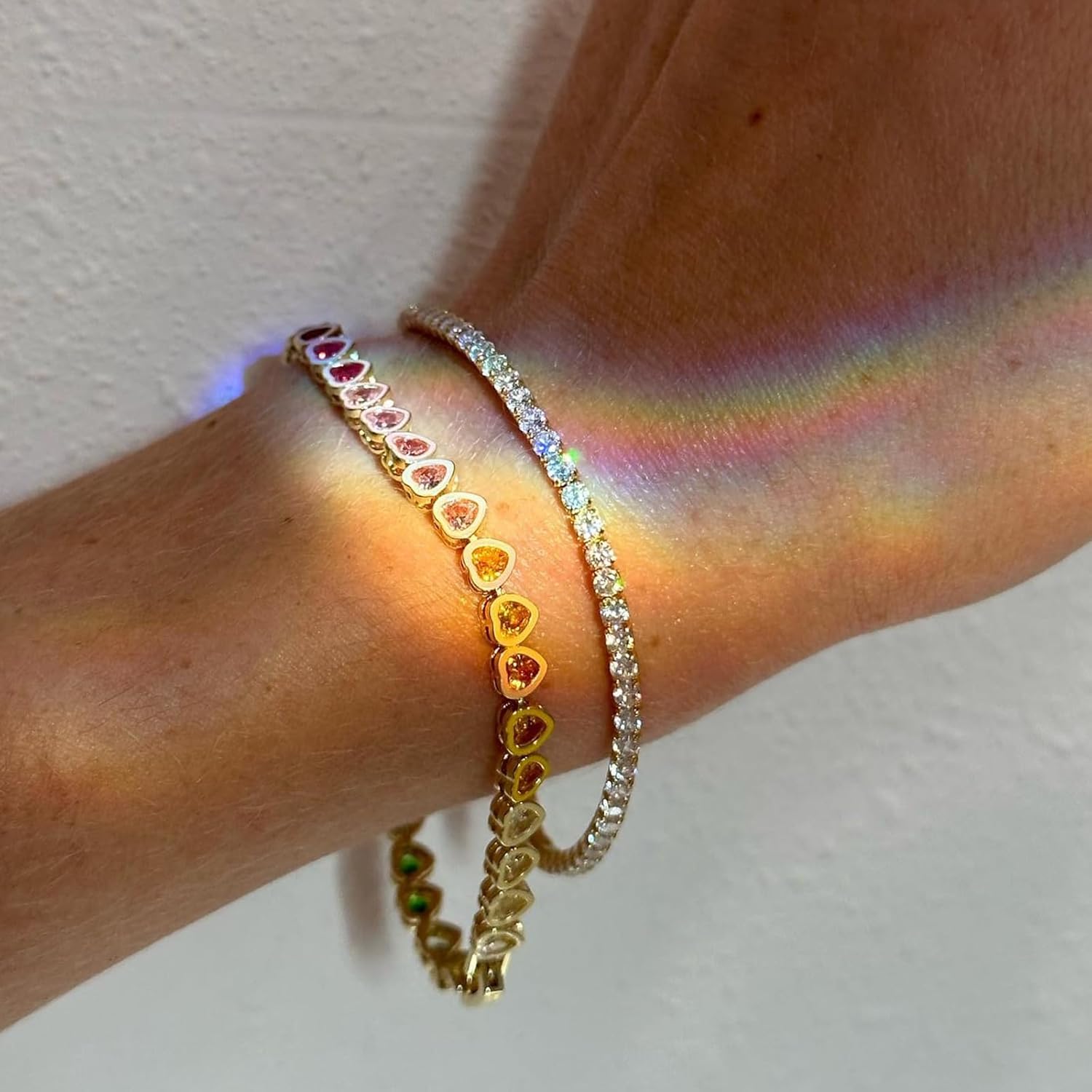 Rainbow Tennis Bracelet